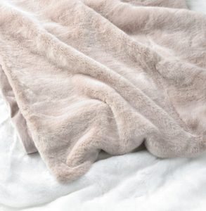 Popular High Quality Ivory Baby Faux Fur Mink <strong>Throw</strong> <strong>Thick</strong> <strong>Blanket</strong> - Product Image 3