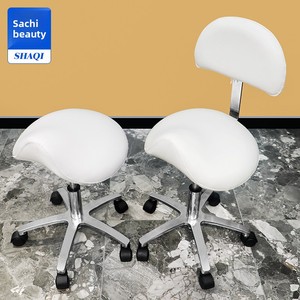 Новое коммерческое парикмахерское кресло для салона красоты с каркасом из нержавеющей стали, 5-лучевой базой и колесиками, рабочий стул для стилиста для услуг по химической завивке/окрашиванию волос - Product Image 1