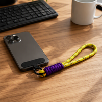 Dragonne universelle YYX pour téléphone, sangle de poignet en paracorde tressée, cordon portable pour téléphone portable, accessoire pour le transport quotidien