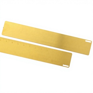 High-end <b>Gift</b> Luxury Advertising Business <b>Gifts</b> Customized Brushed Etching Metal Brass <b>Bookmark</b> Ruler - Product Image 5