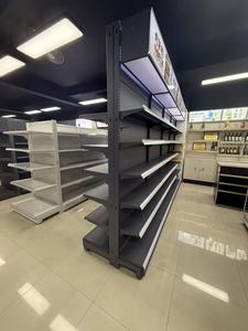 Heavy Duty Custom Double-Sided Cold <b>Rolled</b> Steel Supermarket Store Shelves Gondolas Display <b>Racks</b> for Brand Shanghai - Product Image 6