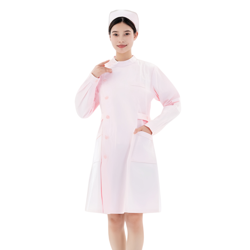 เสื้อเชิ้ตแขนยาวสีชมพู