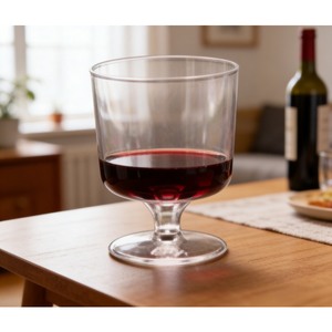Shatterproof Clear PS Compact Stemless Wine Goblet with Wide Bowl 12.3g Lightweight for <b>Outdoor</b> Picnic & Wedding Party - Product Image 3