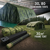 Tenda Bingkai Penjualan Langsung (Model Ridge) - Kain Oxford Tahan Air (3000mm+) Dapat Digunakan Empat Musim Ukuran 30m/80m Lipat untuk Luar Ruangan