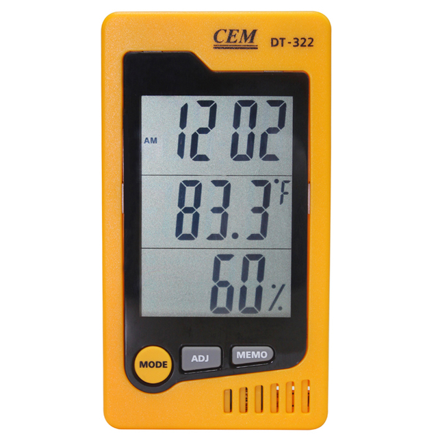 CEM DT-322 OEM/ODM New Digital Weather Thermometer Hygrometer Portable LCD Display IP43 Multi-Environment Temperature Humidity