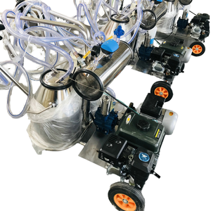 Machine à traire à double usage huile-électrique à double baril Moteur à essence Tire-lait à vide Pulsation Elevage de vaches - Product Image 2
