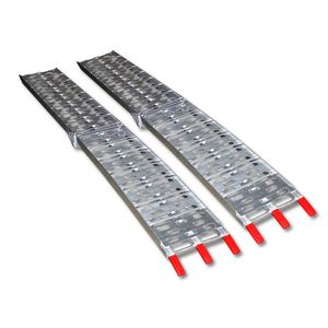 Rampes de chargement pliantes pour moteur <span class=keywords><strong>Rampe</strong></span> de tondeuse à gazon supérieure en aluminium pour ATV Pickup Truck Trailer Motorcycle Lawnmower - Product Image 2