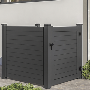 Clôture de jardin en <span class=keywords><strong>aluminium</strong></span> à lames orientables 1,2x3m pour balcon, panneau de clôture moderne en métal à lattes 4x6ft pour terrasse de villa, garde-corps - Product Image 2