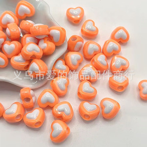 Aomiao's Mystery Heart Shape Beads 12mm Big Hole <b>Spacer</b> For DIY Jewelry Making Fresh Sweet Style Scattered Beads - Product Image 3