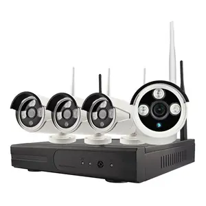 Chất Lượng Cao 4 Kênh Cctv Wifi Camera An Ninh Ip Camera 1080P Không Dây Cctv Nvr Kit