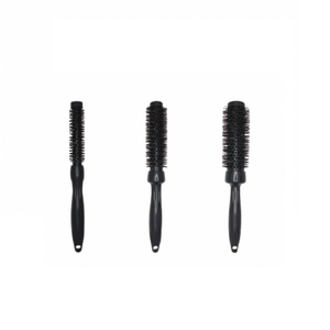 Ionic Ceramic <b>Round</b> Hairbrush Set Nylon Bristle With Plastic Handle For Styling Curly Hair - Product Image 2
