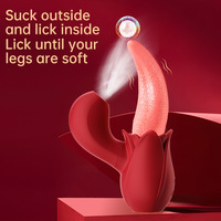 Russischer 2-in-1 Zungenvibrator Multi-Frequenz Vibrierender Klitoris-Stimulator Orales Klitoris-Vibrator Erwachsenen-Sexspielzeug