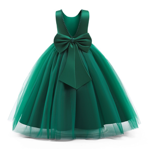Nuovo Arrivo: Abito da Principessa per Bambine con Collo a O, Vestito da Sposa Bianco con Strass Luccicanti e Tulle per Ragazze di 10 Anni - Product Image 3