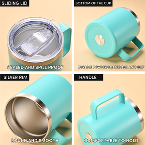 Offre Spéciale – Tasse Isotherme en Acier Inoxydable de 350 ml avec Poignée, Portable pour les Voyages - Product Image 2