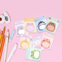 Bloc de Notas Autoadhesivo con Diseño de Animales de Dibujos Animados Meng Fun, Creativo y Divertido, para Tomar Notas y Planificar