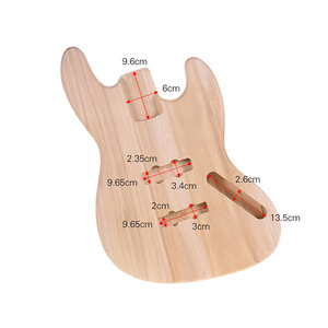 Cuerpos de guitarra de paulownia al por mayor, sin acabar, tipo barril, 4 cuerdas, modelo J, en venta - Product Image 4