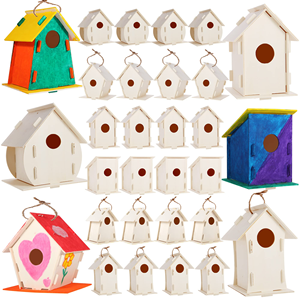 Kit de maisonnettes pour oiseaux en bois à faire soi-même, vente en gros, pour la décoration, les loisirs créatifs et les jouets pour enfants - Product Image 3