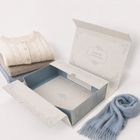 Boîte cadeau pliable magnétique auto-érectible en forme de livre pour vêtements, chaussettes, avec logo personnalisé, emballage de vêtements pliable, directement de l'usine