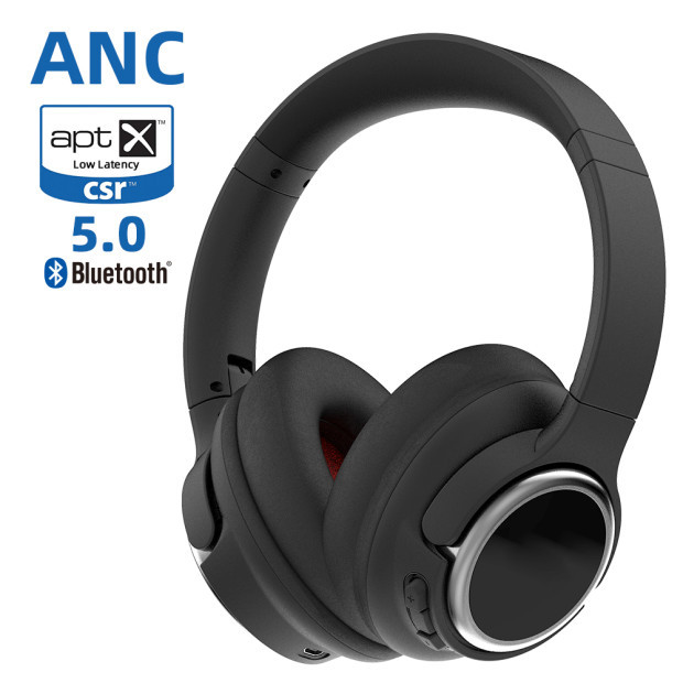 New Arrival 2020 New Fashion Active Noise Cancelling Headband Bluetooth Headphone ANC Over Ear Headset