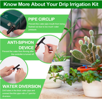Kit d'Arrosage Solaire Automatique pour Balcon, Système d'Irrigation Goutte-à-Goutte Autonome pour Plantes d'Intérieur et Jardin avec Micro-Goutteurs