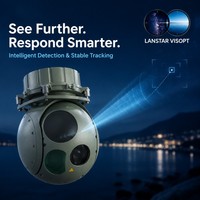Gimbal aérien multi-capteurs longue portée avec imageur thermique refroidi, télémètre laser et designateur, stabilisé pour drone