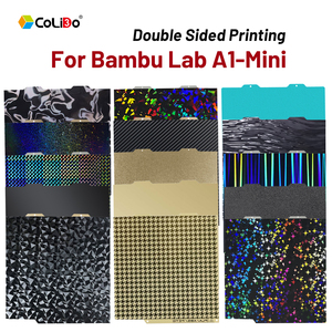 Placa de Construcción de Acero con Resorte <span class=keywords><strong>PEI</strong></span> de Doble Cara de 184x184 mm para Bambu Lab A1 <span class=keywords><strong>Mini</strong></span>, Plataforma Flexible Magnética para Impresora 3D - Product Image 1