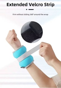 사용자 정의 로고 손목 발목 무게 손목 무게 밴드 발목 모래 가방 조정 가능한 발목 손목 무게 피트니스 훈련 - Product Image 5