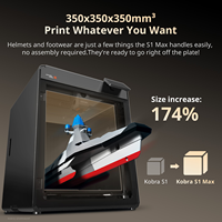 Imprimante 3D FDM Anycubic Kobra S1 Max, grande taille d'impression 350*350*350mm, multi-matériaux, multi-couleurs, fermée, haute vitesse, CoreXY