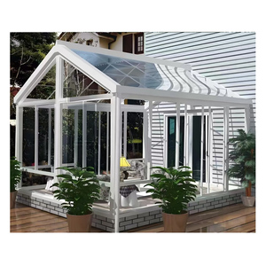 แว่นกันแดดกรอบกระจกอลูมิเนียมอัลลอยด์ดีไซน์ทันสมัยกันลมกันน้ำให้ความอบอุ่นสำหรับซุ้มศาลาหรือศาลา - Product Image 5