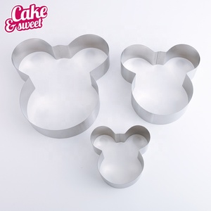 Ensemble de moules à gâteaux en forme de dessin animé, 3 pièces, antiadhésifs, gris clair, pour tasses à chocolat, antiadhésifs, standard, Lfgb - Product Image 3