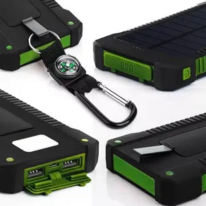 Prodotto di tendenza 2023 nuovo arrivo ODMOEM caricatore portatile Solar Powerbank alimentatore Mobile 10000mah Power Bank Solar cargador