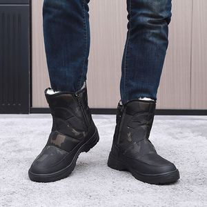 Bottes de neige élégantes et chaudes pour hommes |   Doublure intégrée en laine de peau de mouton |   Bottes d'hiver épaisses, imperméables, respirantes et antidérapantes en cuir véritable - Product Image 3