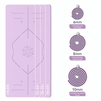 Tapis de yoga ZJFIT écologique double couche 6 mm en TPE avec sangle de transport rectangulaire, antidérapant, pliable, durable, logo personnalisé, protection UV