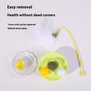 Juguete para Gatos, Varita Giratoria, Plato Giratorio para Gatitos con Bola de Menta, Juguete para Gatos que se Autoentretenen y Alivian el Aburrimiento - Product Image 4