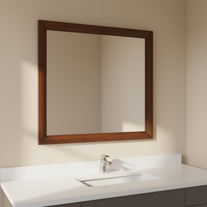 Espejo de Vanidad Marilla de Glory Furniture, Color Cappuccino, Cuadrado, de Pared, para Baño, Marco de Madera Tradicional, Ampliación 1x - Product Image 2