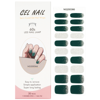 Kuku Gel Semi-Cured UV Berkualitas Tinggi Tahan Lama, Anti Air, 3D, Perekat Sendiri, Mengkilap, Seni Kuku Musim Panas, Logo Kustom