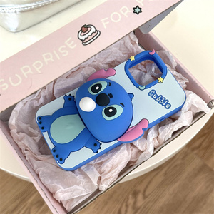 <span class=keywords><strong>Coque</strong></span> de téléphone portable en silicone souple pour <span class=keywords><strong>iPhone</strong></span> 15 Pro Max 14 13 12 11 avec motif de dessin animé <span class=keywords><strong>Stitch</strong></span> et bulles - Product Image 5