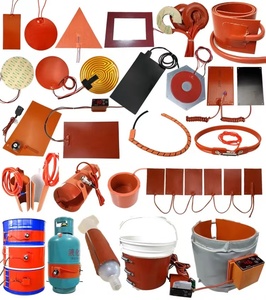 قاعدة تسخين مطاطية مرنة من السيليكون للطابعة ثلاثية الأبعاد مقاومة للماء بتصميم مخصص بقدرة 5 فولت و7 فولت و8 فولت و9 فولت و12 فولت و24 فولت و36 فولت و110 فولت و120 فولت - Product Image 2