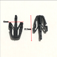 Huoshen Nouveau Kit d'Assortiment de Fixations Universelles Noires en Plastique pour Calandre de Voiture et Pare-chocs, avec Pinces à Griffe Élastiques de Type V