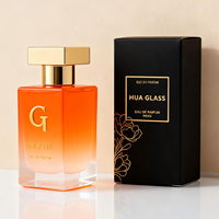 Flacon de parfum vide de luxe personnalisé en usine, vaporisateur 30ml 50ml 100ml, flacon de parfum noir rectangulaire avec couvercle doré