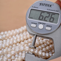Prix direct usine, vente en gros, perles blanches AAA de 6-7 mm, perles rondes presque parfaites, matériau pour la fabrication de bijoux DIY, boutique