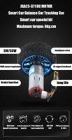 JGA25-370DC 12V véhicule moteurs à engrenages Robot pièces avec 65mm roue Kit ensemble électroménager encodeur moteurs à engrenages pour jouet voiture Robot