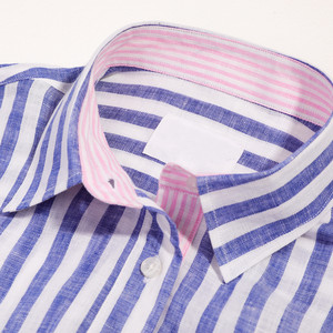 Camicia a righe a maniche lunghe da <span class=keywords><strong>uomo</strong></span> top da <span class=keywords><strong>spiaggia</strong></span> camicie di <span class=keywords><strong>lino</strong></span> Guayabera - Product Image 3