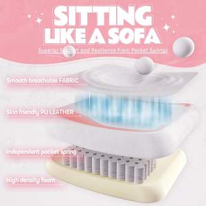 Pink <span class=keywords><strong>Kitty</strong></span> Gaming Chair Hellos Pink White Leather Home Office Mujeres Girl Cut Cat Gaming Chair Almohada lumbar Sillas con reposapiés - Product Image 3