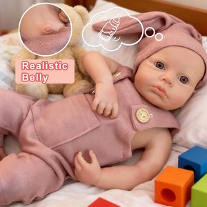 Poupée Reborn de 18 pouces, réaliste, entièrement en silicone, corps entier, poupée nouveau-né réaliste pour filles, accessoires - Product Image 4