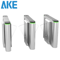 Barrière de contrôle d'accès automatique AKE en acier inoxydable avec reconnaissance faciale et anti-collision pour entrée piétonne