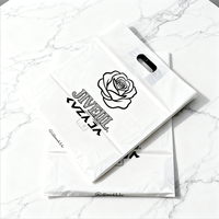 Sacs en plastique HDPE/PE personnalisés, durables, réutilisables, découpés sur mesure, longueur main, avec logo personnalisé, impression par gravure/sérigraphie mm