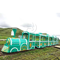 Couleurs personnalisées Scenic Area Sightseeing Rail Train Équipement d'amusement pour enfants Train électrique extérieur