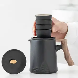 Du Lịch Xách Tay Tea Set Ngoài Trời Trung Quốc Nhỏ Ấm Trà Một Nồi Của Bốn Ly Đặt Logo Có Thể In