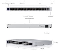 Nouveau commutateur réseau original Ubiquiti UniFi USW-48-POE usw 48 poe couche 2 RJ45 48 ports poe géré
